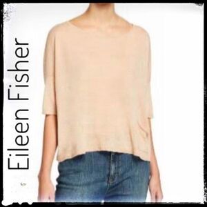 Eileen Fisher 💯 Organic Linen Cropped Swea…